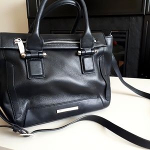 Like new. Nine West leather handbag. Black purse.